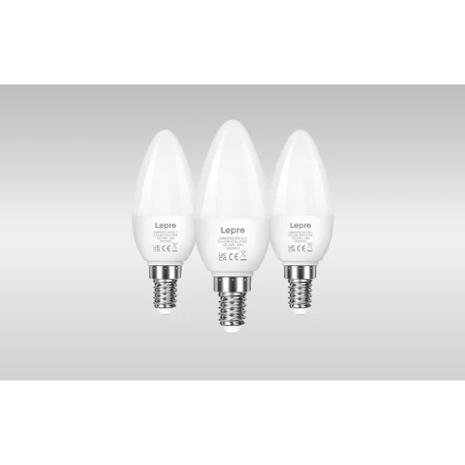LEPRO 600059-WW-EU-3 E14 C37 LED žiarovka, 4,2 W, 470 lm, 2700 K, teplá biela, 3 ks - 6