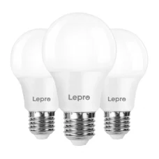 LEPRO 100089-WW-EU-3 E27 A60 LED žiarovka, 8,5 W, 806 lm, 2700 K, teplá biela, 3 ks