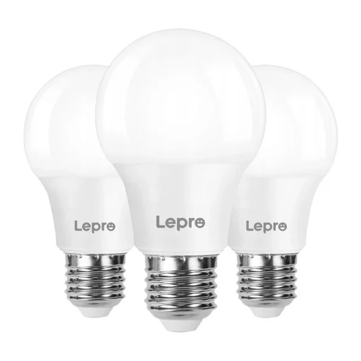 LEPRO 100089-WW-EU-3 E27 A60 LED žiarovka, 8,5 W, 806 lm, 2700 K, teplá biela, 3 ks - 1