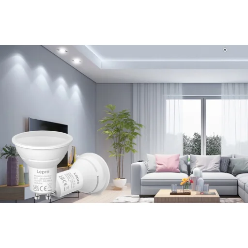 LEPRO 200057-DW-EU-5 GU10 LED žiarovka, 4,5 W, 345 lm, 5000 K, studená biela, 5 ks - 2