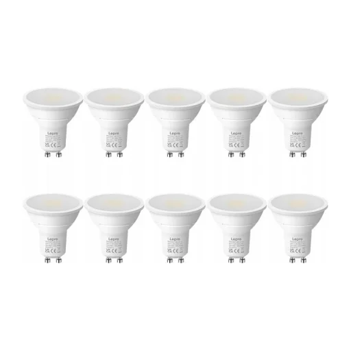 LEPRO 200081-DW-EU-10 GU10 LED žiarovka, 4,5 W, 345 lm, 6500 K, studená biela, 10 ks - 1