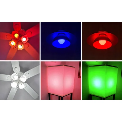 LEPRO B1-EU-2 E27 Wi-Fi inteligentná LED žiarovka, 2 ks, biela a RGB - 5