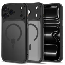 iPhone 17 Pro / 18 Pro matt fekete Tech-Protect MagPeak MagSafe CC tok