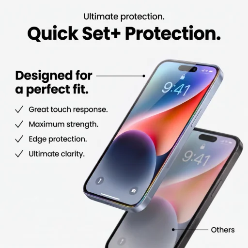 iPhone 17 Pro Max / 18 Pro Max čierne Tech-Protect Quick Set+ tvrdené sklo, balenie 2 kusy - 7