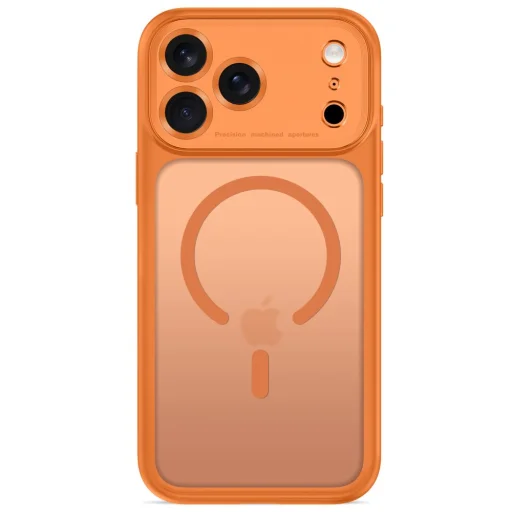 iPhone 17 Pro / 18 Pro matt kozmikus narancssárga Tech-Protect MagPeak MagSafe CC tok - 3