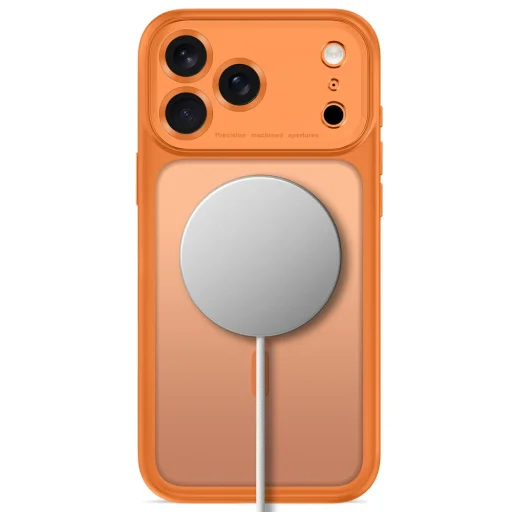iPhone 17 Pro / 18 Pro matt kozmikus narancssárga Tech-Protect MagPeak MagSafe CC tok - 4