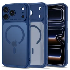 iPhone 17 Pro / 18 Pro matt mélykék Tech-Protect MagPeak MagSafe CC tok