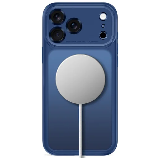 iPhone 17 Pro / 18 Pro matt mélykék Tech-Protect MagPeak MagSafe CC tok - 4