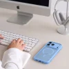 iPhone 17 Pro / 18 Pro matt világoskék Tech-Protect MagPeak MagSafe CC védőtok thumbnail