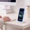Apple iPhone 17 Pro Max / 18 Pro Max áttetsző világoskék Tech-Protect MagPeak MagSafe CC tok thumbnail