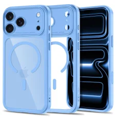 Apple iPhone 17 Pro Max / 18 Pro Max priesvitné svetlomodré Tech-Protect MagPeak MagSafe CC puzdro