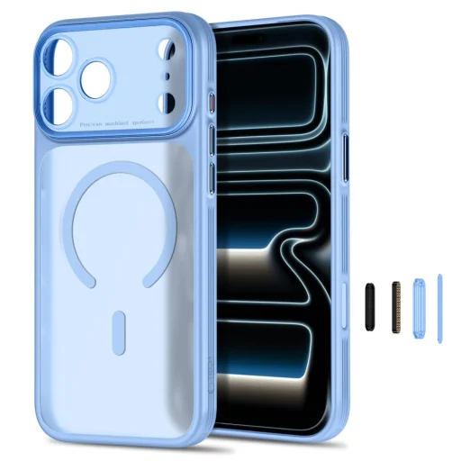 iPhone 17 Pro / 18 Pro Matt világoskék Tech-Protect MagPrime MagSafe CC tok - 2
