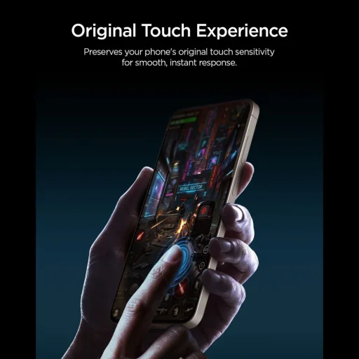 Priehľadné tvrdené sklo Spigen Glas.tR EZ Fit Pro AC pre Samsung Galaxy S26 FE - 8