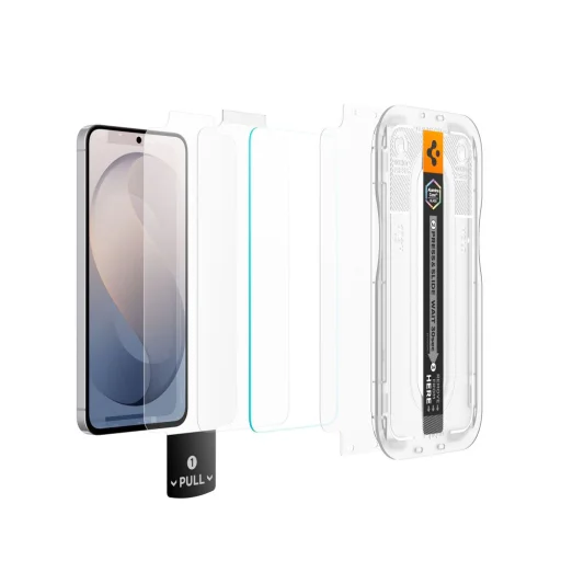 Priehľadné tvrdené sklo Spigen Glas.tR EZ Fit Pro AC pre Samsung Galaxy S26 FE - 2
