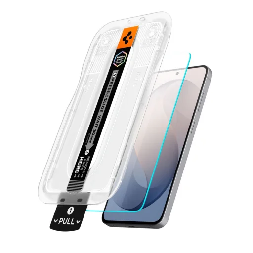 Priehľadné tvrdené sklo Spigen Glas.tR EZ Fit Pro AC pre Samsung Galaxy S26 FE - 4