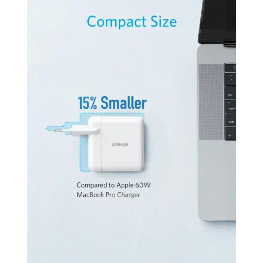 Anker PowerPort PD+ 2 35W, 3A sieťová nabíjačka, 1 x USB-A – 1 x USB-C, biela A2636G21 - 3