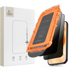 Tech-Protect Quick Set Spy+ adatvédelmi edzett üvegfólia iPhone 18 Pro készülékhez, 2 db