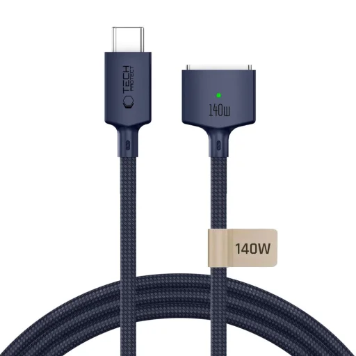 Tech-Protect MMC01 Ultraboost USB-C – MagSafe 3 magnetický nabíjací kábel 140W 300 cm temne modrá - 1