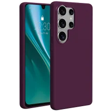 Etteri silikónové magnetické puzdro pre Samsung Galaxy S26 Ultra, tmavočerešňové puzdro