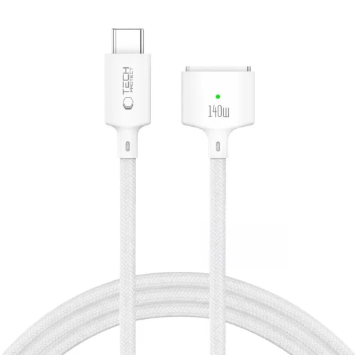 Tech-Protect MMC01 Ultraboost magnetický nabíjací kábel USB-C – MagSafe 3 pre MacBook 140W 300cm biely - 2