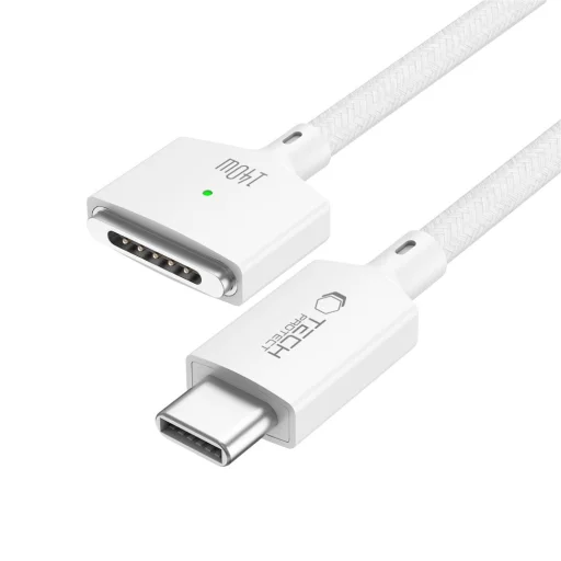 Tech-Protect MMC01 Ultraboost magnetický nabíjací kábel USB-C – MagSafe 3 pre MacBook 140W 300cm biely - 3