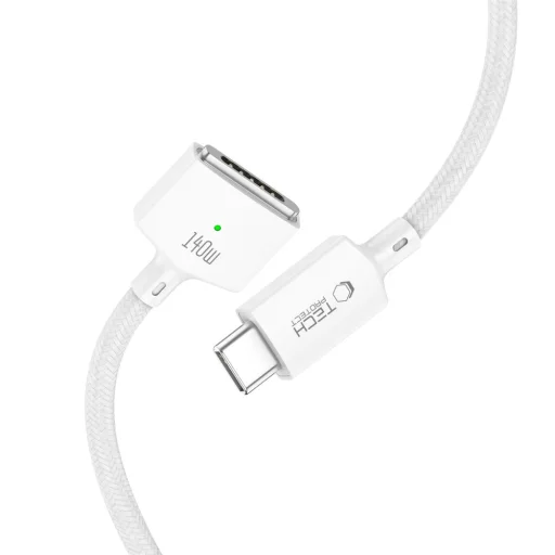 Tech-Protect MMC01 Ultraboost magnetický nabíjací kábel USB-C – MagSafe 3 pre MacBook 140W 300cm biely - 4