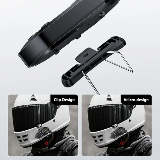 Yesido - Motocyklový headset do prilby (VC19) - s reproduktormi a mikrofónom, Bluetooth 5.4, 13-hodinová výdrž batérie, IPX6 - čierny - 4
