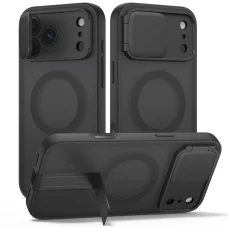 Apple iPhone 17 Pro / 18 Pro matt fekete Tech-Protect Kevlar Aura MagSafe tok