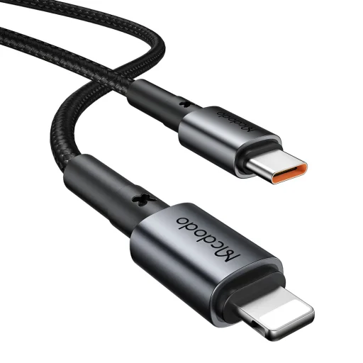 Mcdodo Obsidian Series CC-7495 nabíjačka do auta s káblom Type-C – Lightning, PD45W, čierna - 3