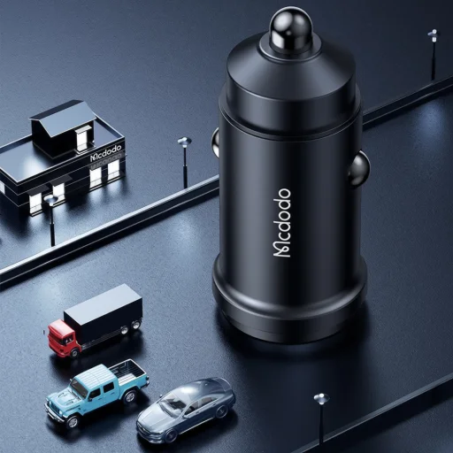 Mcdodo Obsidian Series CC-7495 nabíjačka do auta s káblom Type-C – Lightning, PD45W, čierna - 7