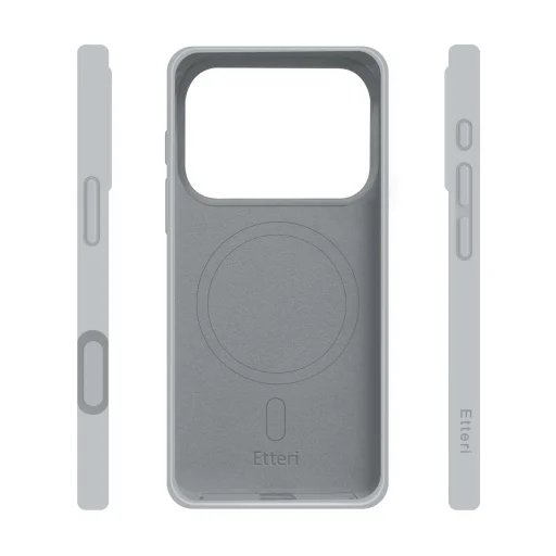Etteri Silicone Mag silikónové puzdro iPhone 17 Pro Max / 18 Pro Max strieborný kryt - 4