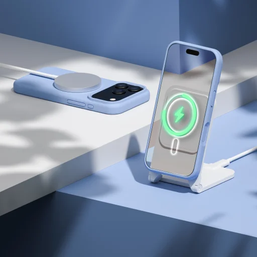 iPhone 17 Pro Max / 18 Pro Max nebesky modrý Etteri Silicone Mag silikónový kryt kompatibilný s MagSafe - 5
