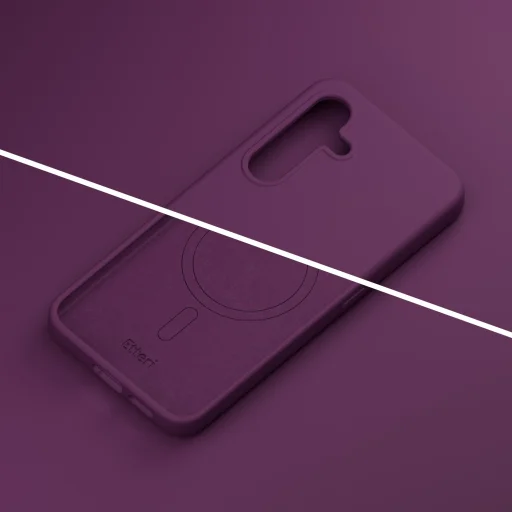 Samsung Galaxy A57 5G tmavobordové magnetické silikónové puzdro Etteri Silicone Mag - 6