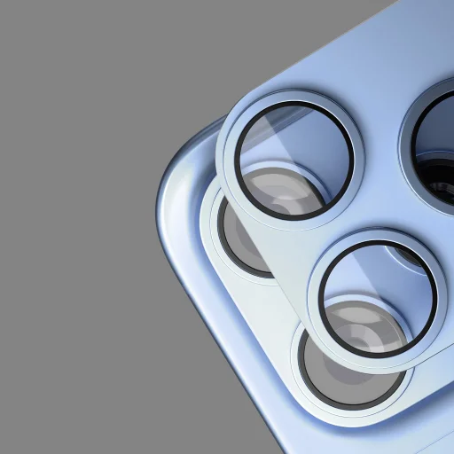 iPhone 18 Pro nebeská modrá Etteri celoplošná ochrana fotoaparátu - 3