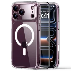 iPhone 17 Pro Max / 18 Pro Max priehľadné puzdro ESR Classic Hybrid MagSafe s tvrdeným sklom