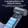 Yesido - Turbo ventilátorový fúkač (YF19) - 130 000 ot./min, bezuhlíkový motor, 100-stupňová regulácia, 4000 mAh, digitálny displej - sivý thumbnail