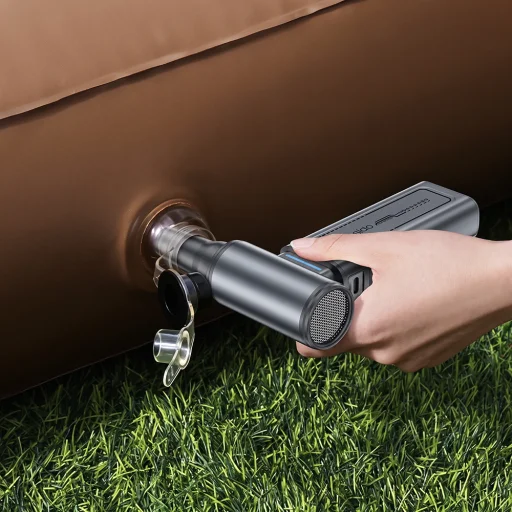 Yesido - Turbo ventilátorový fúkač (YF19) - 130 000 ot./min, bezuhlíkový motor, 100-stupňová regulácia, 4000 mAh, digitálny displej - sivý - 12