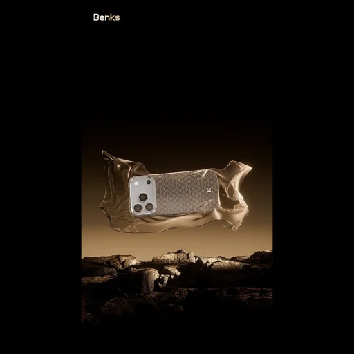 iPhone 18 Pro/17 Pro modrý magnetický kevlarový kryt Benks ArmorGrid Premium Edition s kovovým rámom - 12