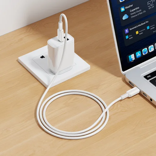 Borofone BX127 Regalo USB-C–USB-C kábel, 1 m, biely - 6