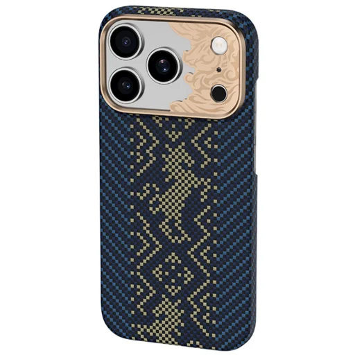 iPhone 18 Pro/17 Pro modré puzdro Benks Case Magnetic Armor Air Knight Kevlar Metal Frame (C.K.FL.AP.GD.C072) - 3