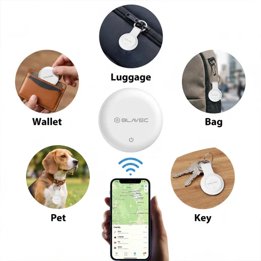 Blavec BTG-02 Bluetooth lokátor s kľúčenkou, biely - 4