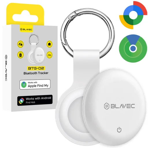Blavec BTG-02 Bluetooth lokátor s kľúčenkou, biely - 1