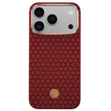 iPhone 18 Pro/17 Pro červené Benks Armor Air Armor Grid Kevlar 600D magnetické puzdro s kovovým rámom
