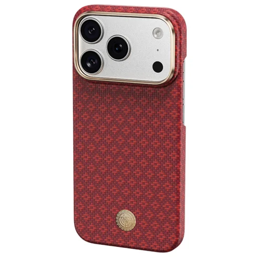 iPhone 18 Pro/17 Pro červené Benks Armor Air Armor Grid Kevlar 600D magnetické puzdro s kovovým rámom - 4