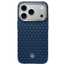 iPhone 18 Pro Max/17 Pro Max modré magnetické puzdro Benks Armor Grid Edge X9 Kevlar s kovovým rámom