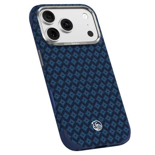 iPhone 18 Pro Max/17 Pro Max modré magnetické puzdro Benks Armor Grid Edge X9 Kevlar s kovovým rámom - 4