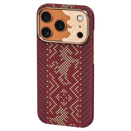 Apple iPhone 18 Pro/17 Pro červený Benks Magnetic Armor Air Knight kevlarový obal s kovovým rámom - 3