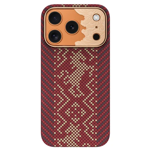 Apple iPhone 18 Pro/17 Pro červený Benks Magnetic Armor Air Knight kevlarový obal s kovovým rámom - 4