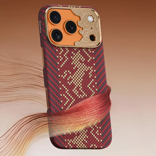 Apple iPhone 18 Pro/17 Pro červený Benks Magnetic Armor Air Knight kevlarový obal s kovovým rámom - 6