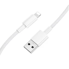 Borofone BX117 Source USB–Lightning kábel, 1 m, biely